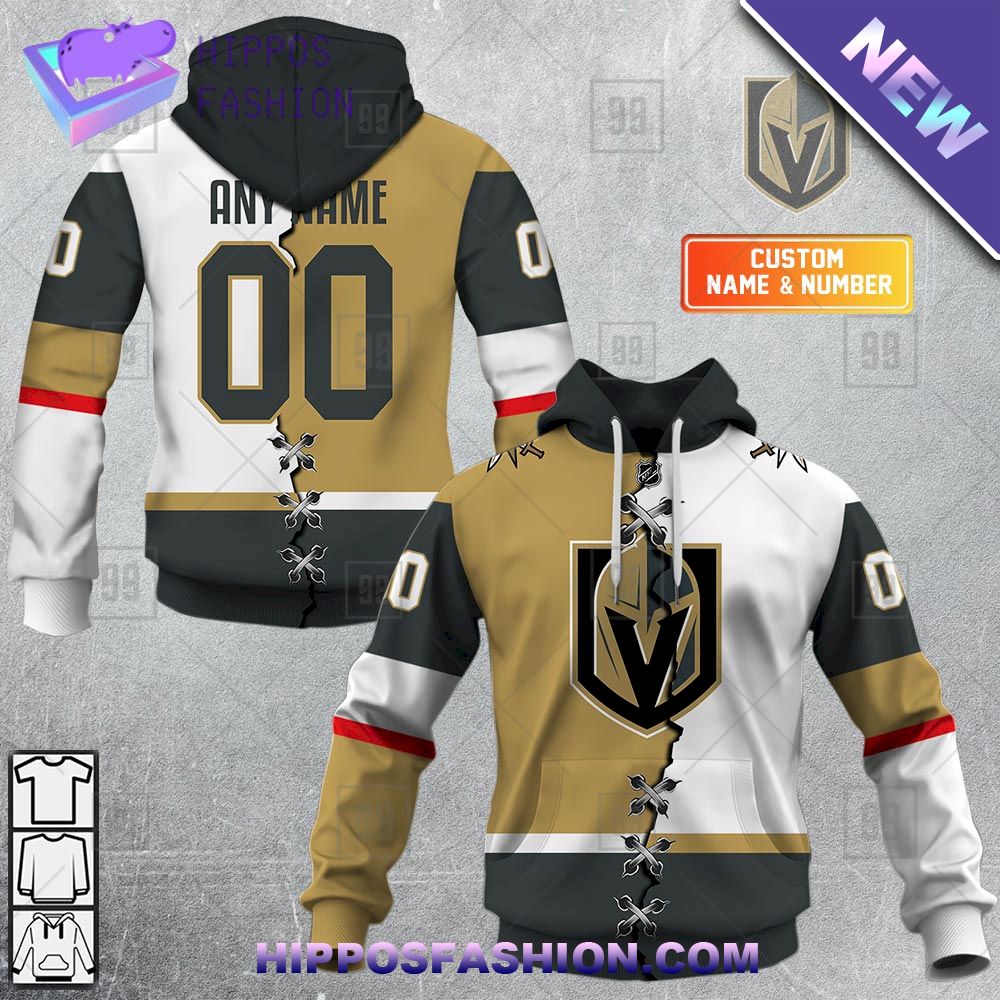 NHL Vegas Golden Knights Mix Jersey Personalized Hoodie