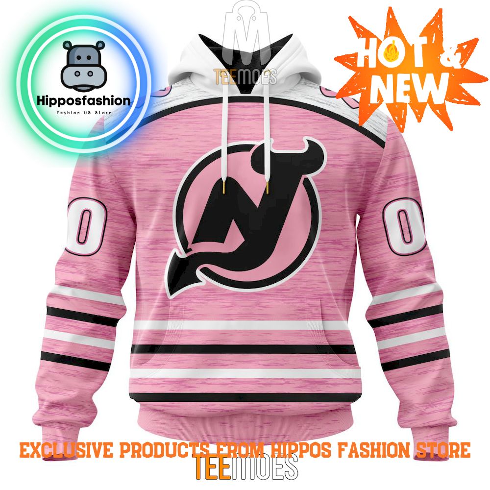 New Jersey Devils Breast Cancer Awareness Light Pink Personalized Hoodie