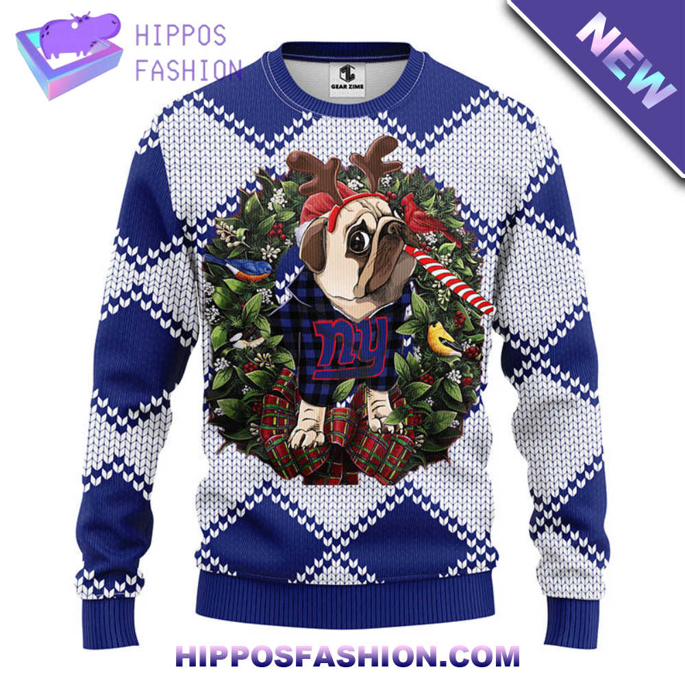 New York Giants Pub Dog Christmas Ugly Sweater oM.jpg