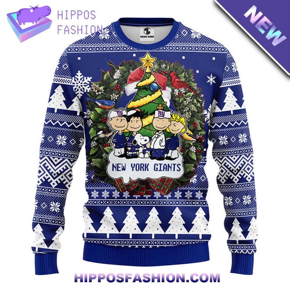 New York Giants Snoopy Dog Christmas Ugly Sweater oHmbB.jpg