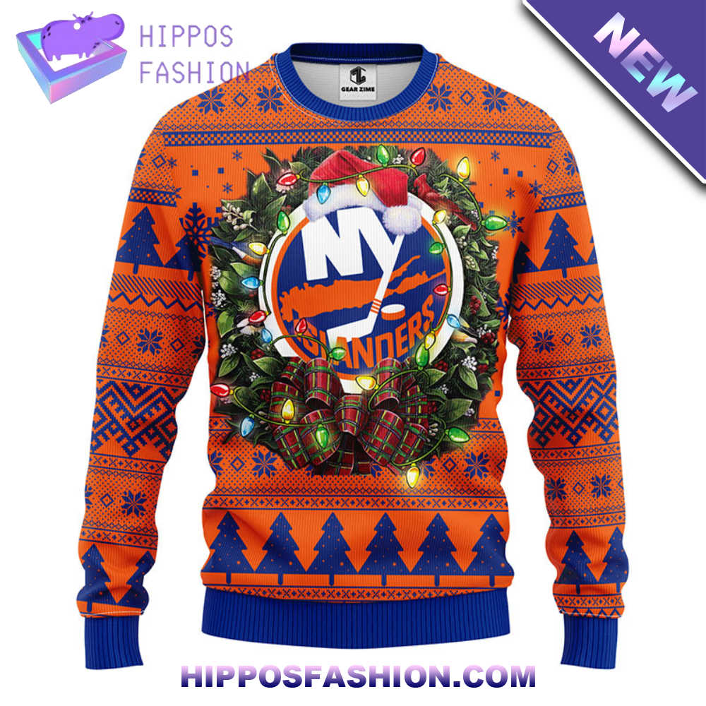 New York Islanders Tree Ugly Christmas Fleece Sweater qVNy.jpg