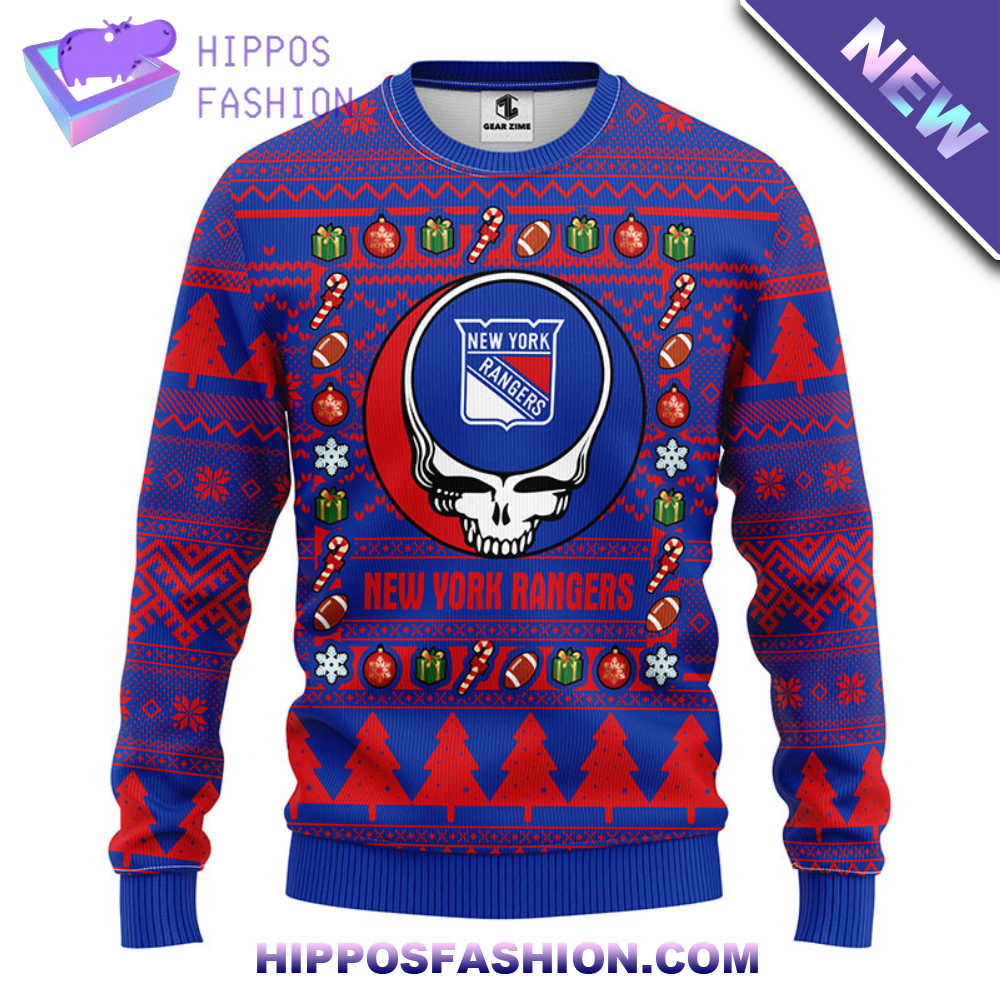 New York Rangers Grateful Dead Ugly Christmas Fleece Sweater hqyX.jpg