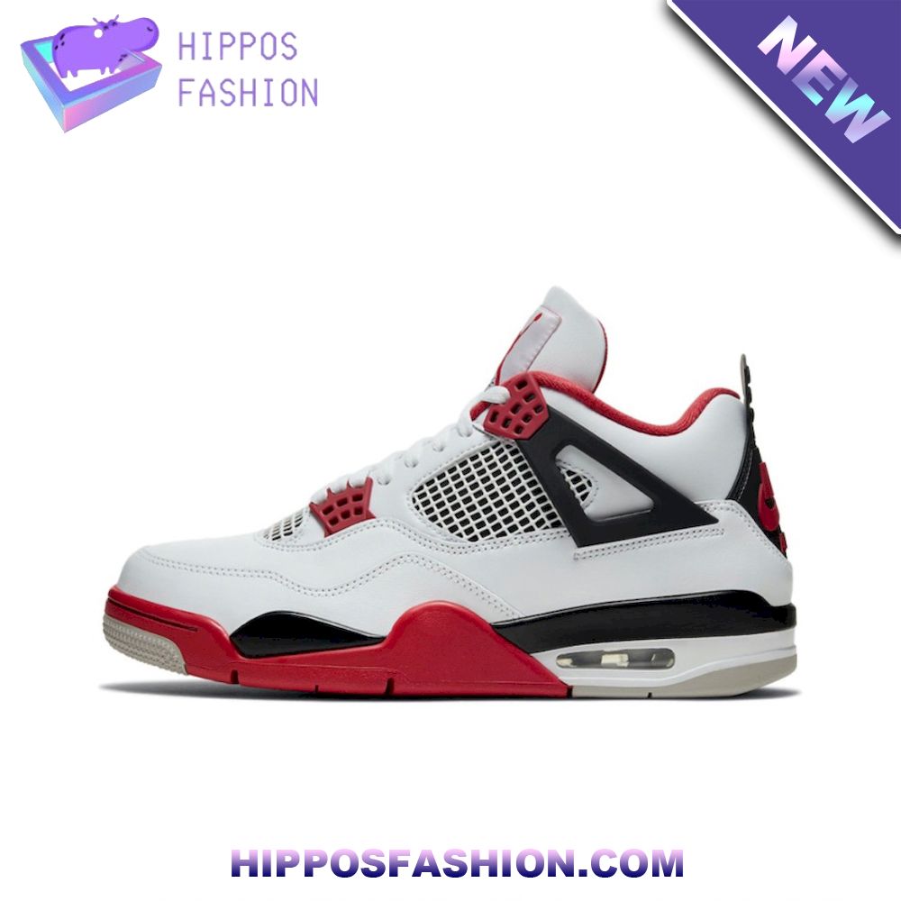 Nike Air Jordan 4 Mid Fire Red Sneakers
