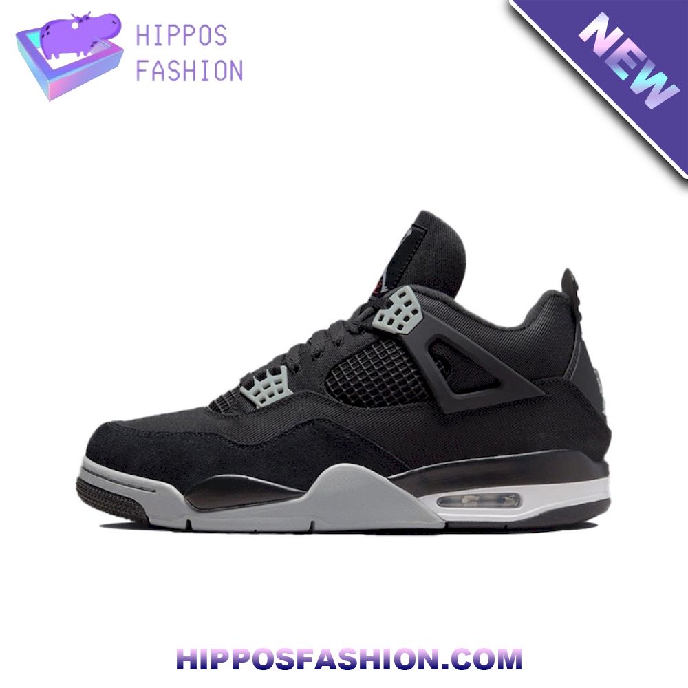 Nike Air Jordan 4 Retro Se Black Canvas Sneakers