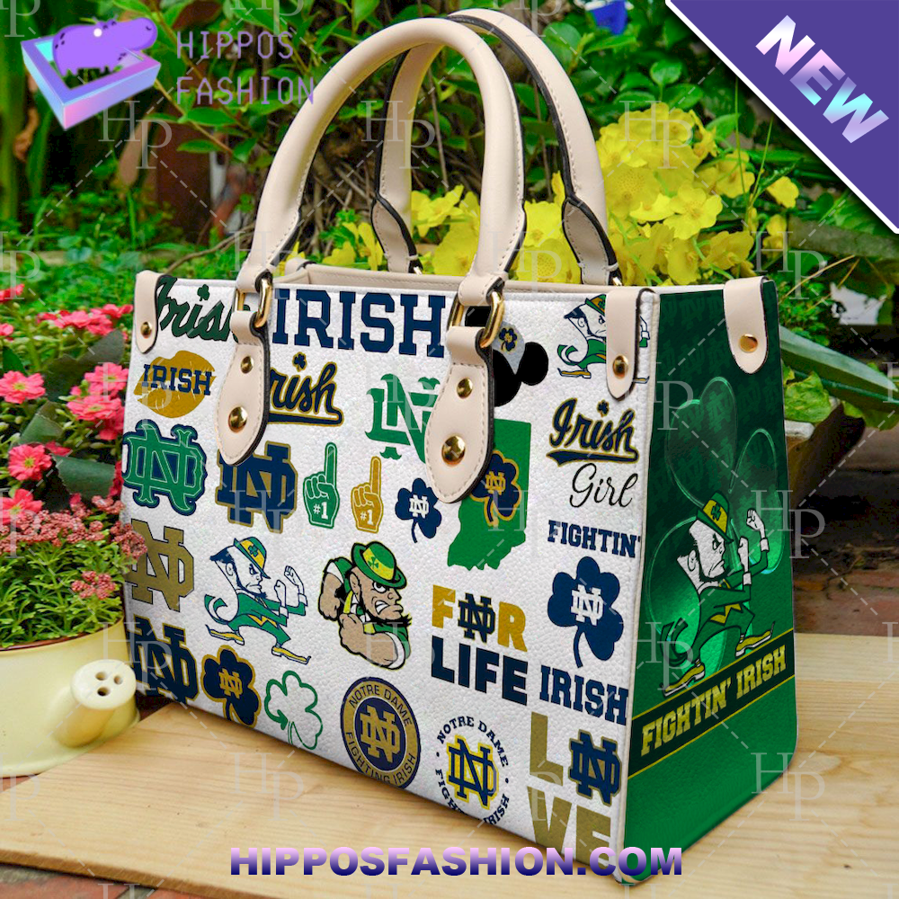 Notre Dame Fighting Irish Custom Leather Handbag