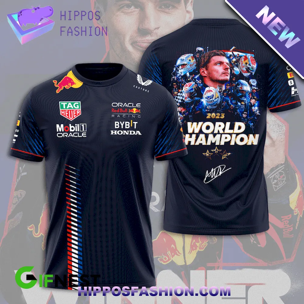 Oracle Max Verstappen World Champion 2023 Honda T Shirt