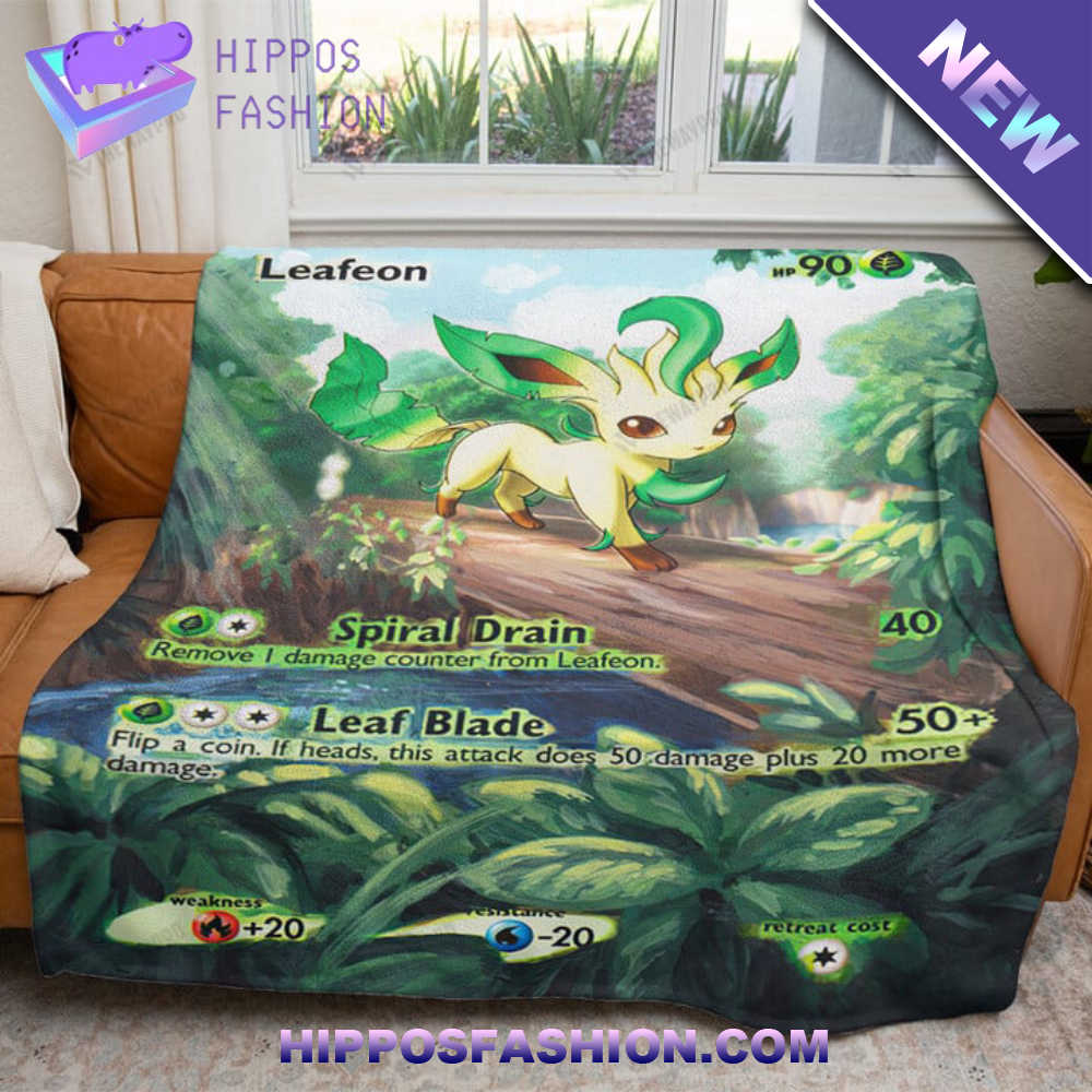 Painted Leafeon Custom Soft Blanket