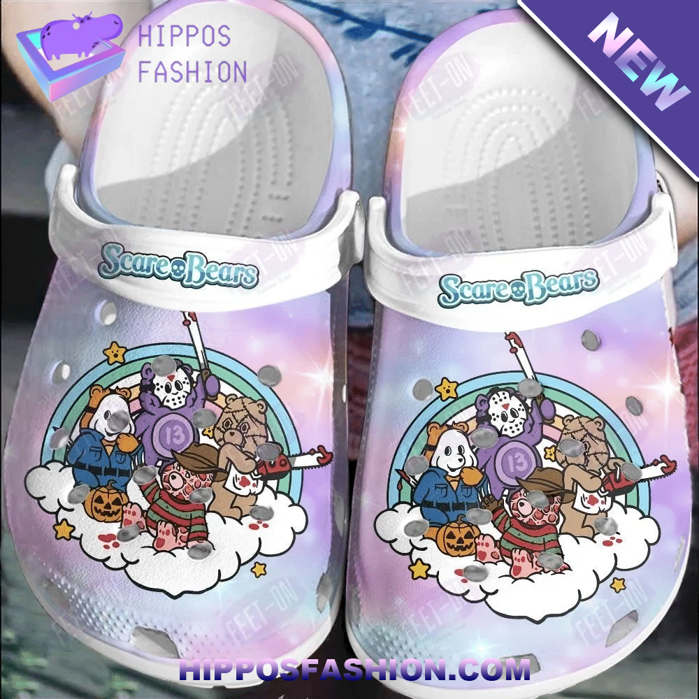 Pastel Scare Bears Halloween Personalized Crocs Clog Shoes