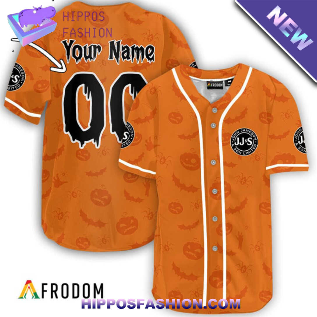Personalized Jameson Halloween Patterns Baseball Jersey