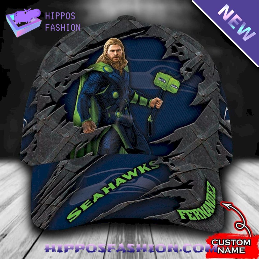 Personalized Seattle Seahawks Thor Marvel All Over Print D Baseball Cap