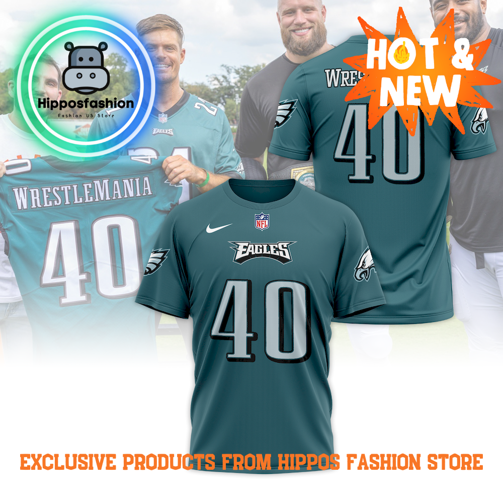 Philadelphia Eagles WrestleMania 40 Nike T Shirt