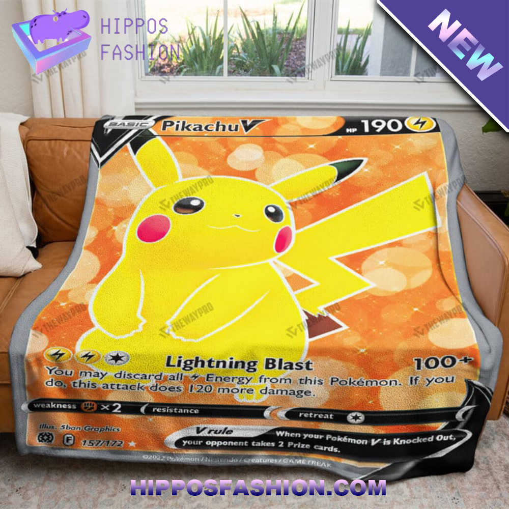 Pikachu V Custom Soft Blanket YtE.jpg