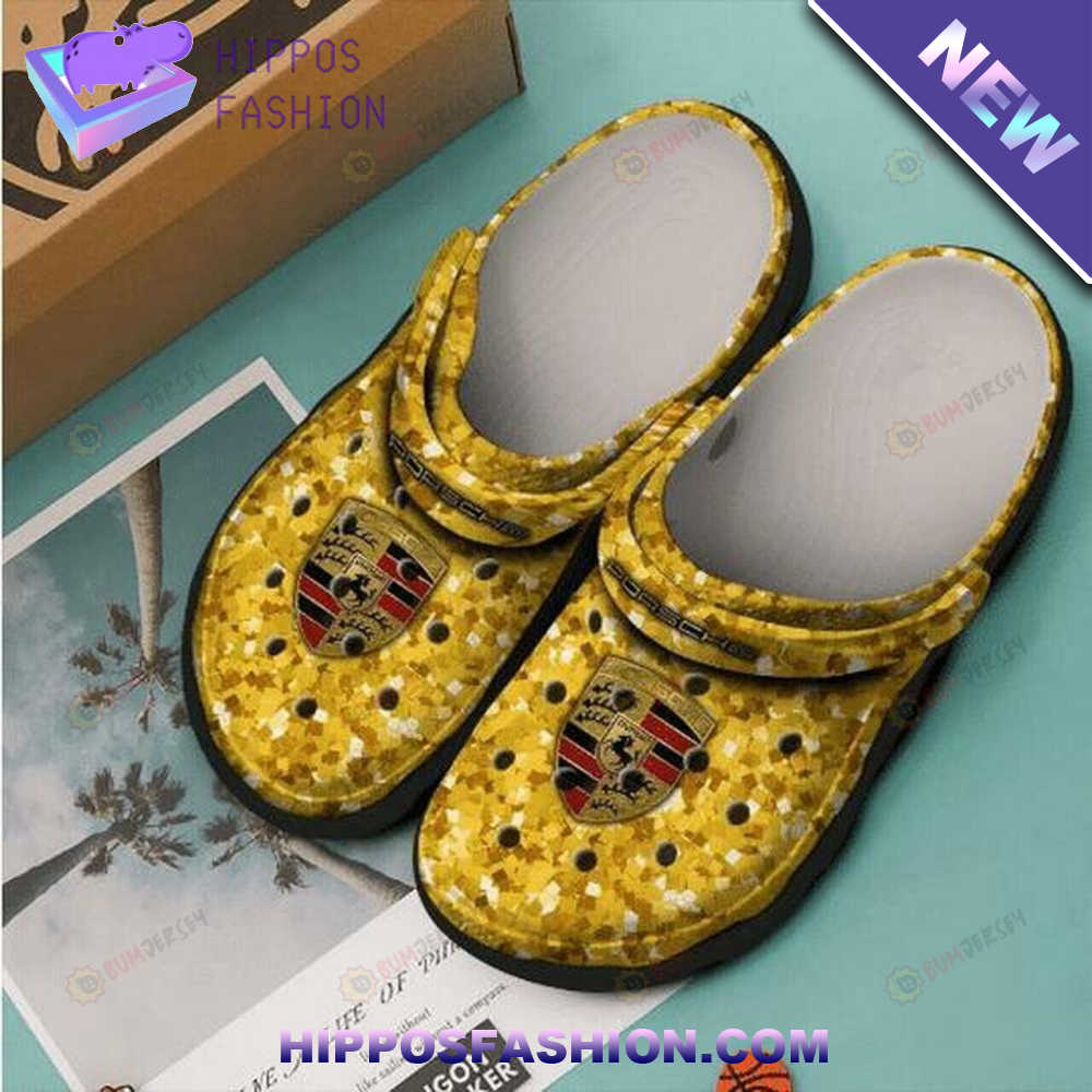 Porsche Gold Pattern Crocs Crocband Clog ws.jpg