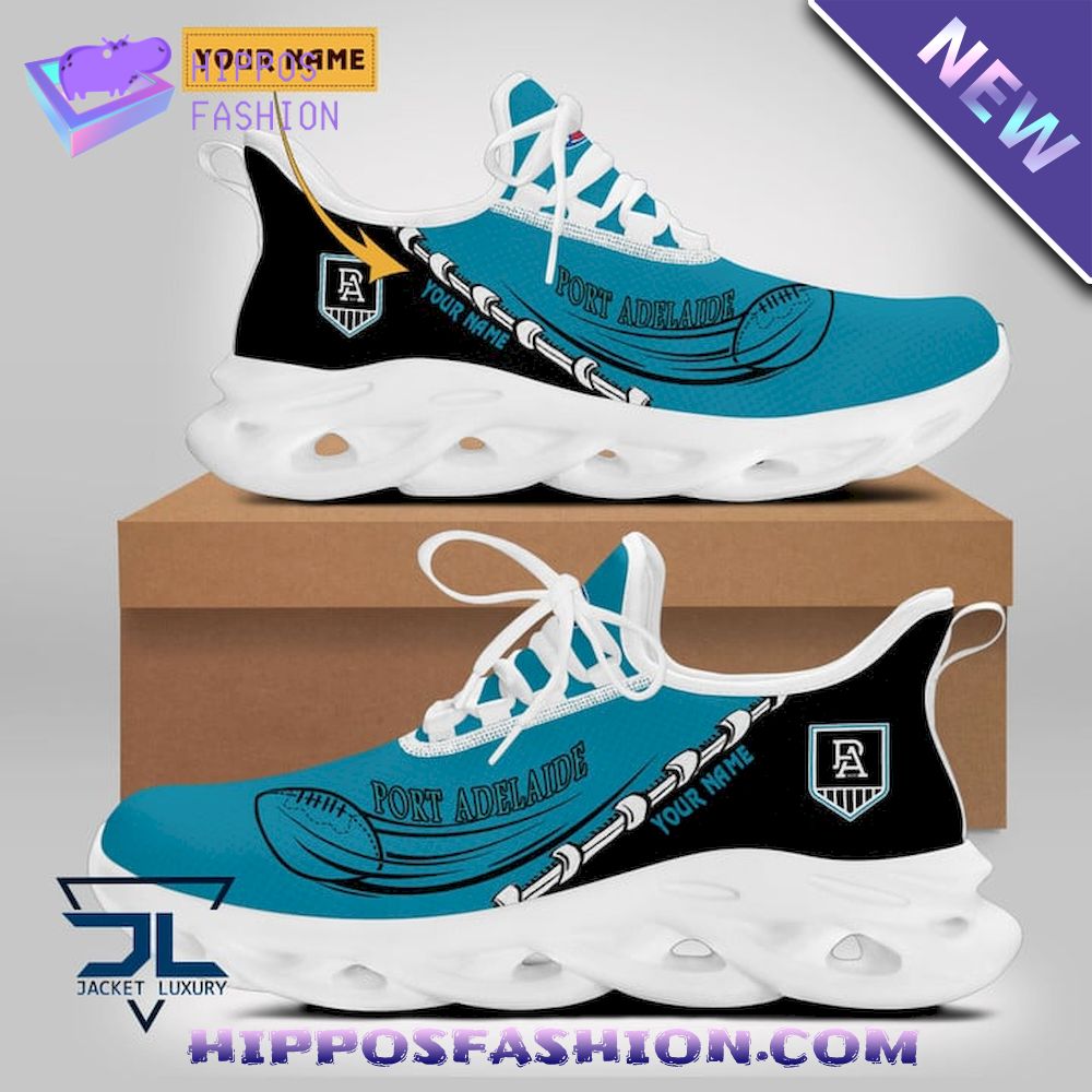 Port Adelaide Football Club AFL Personalized Max Soul Shoes
