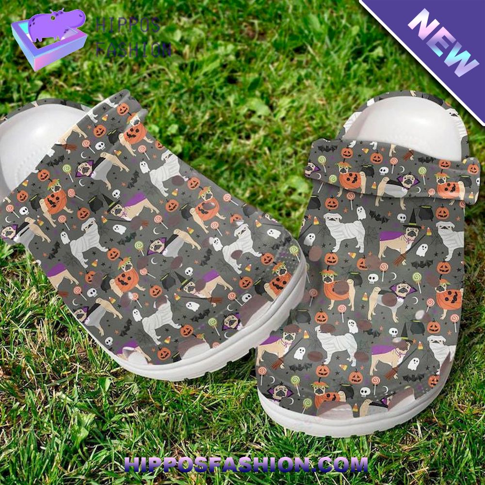 Pug Dog Halloween Classic Personalized Crocs Clog Shoes