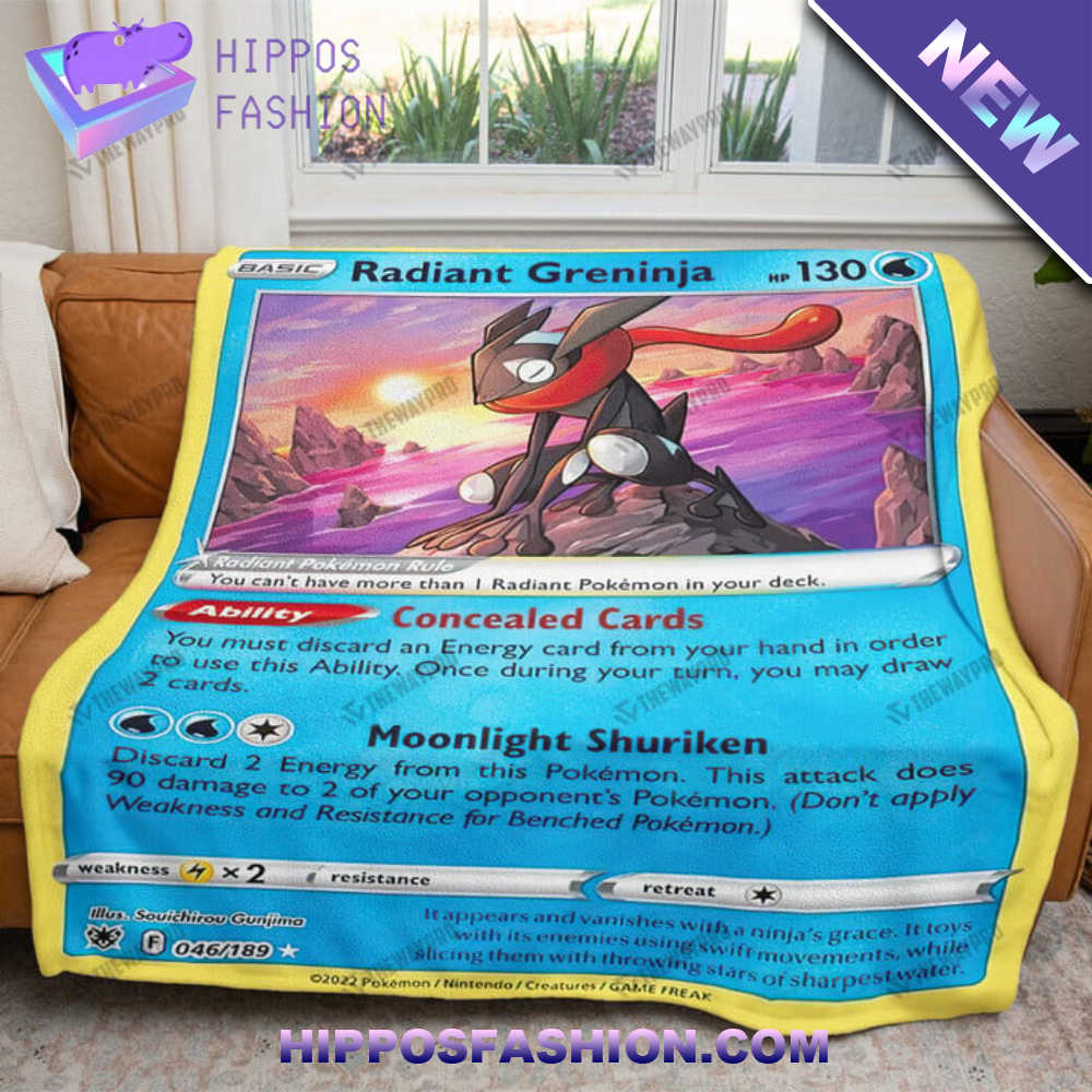 Radiant Greninja Card Custom Soft Blanket