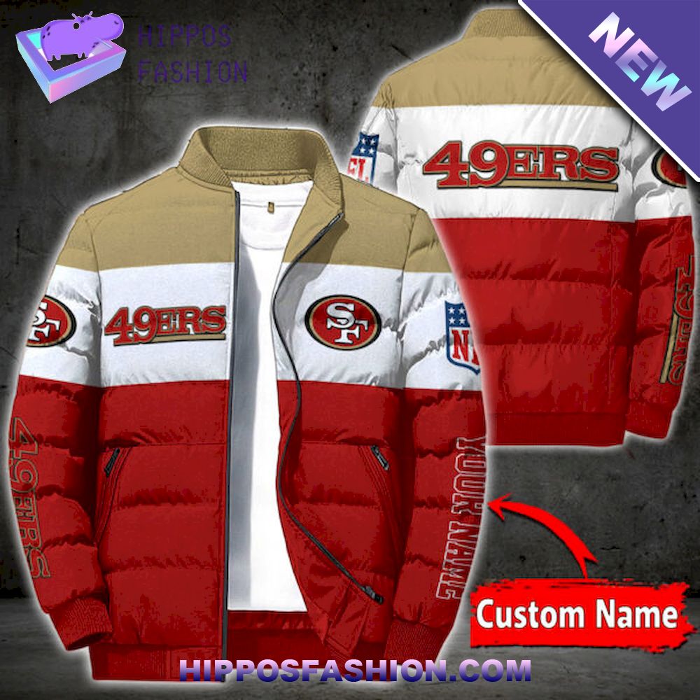 San Francisco 49Ers Personalized Full Zip Puffer Jacket