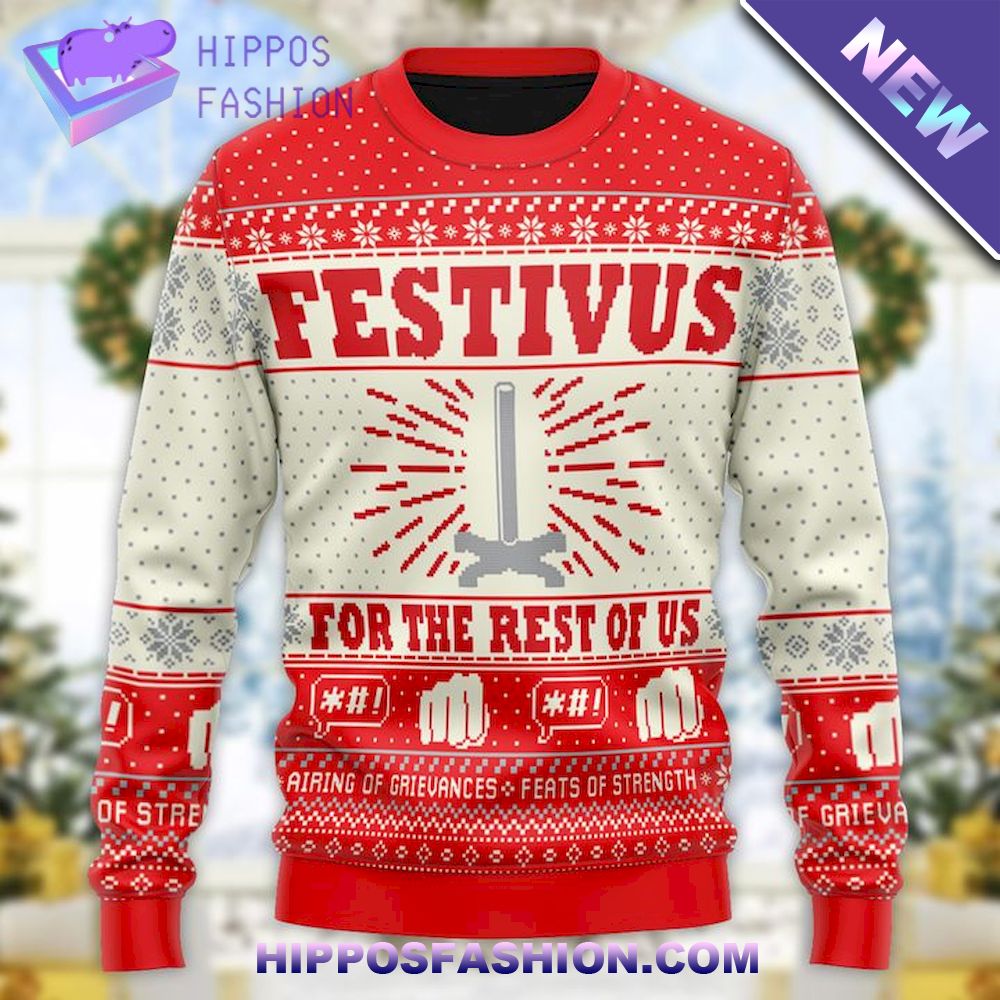 Seinfeld Festivus For The Rest Of Us Pole Ugly Christmas Sweater