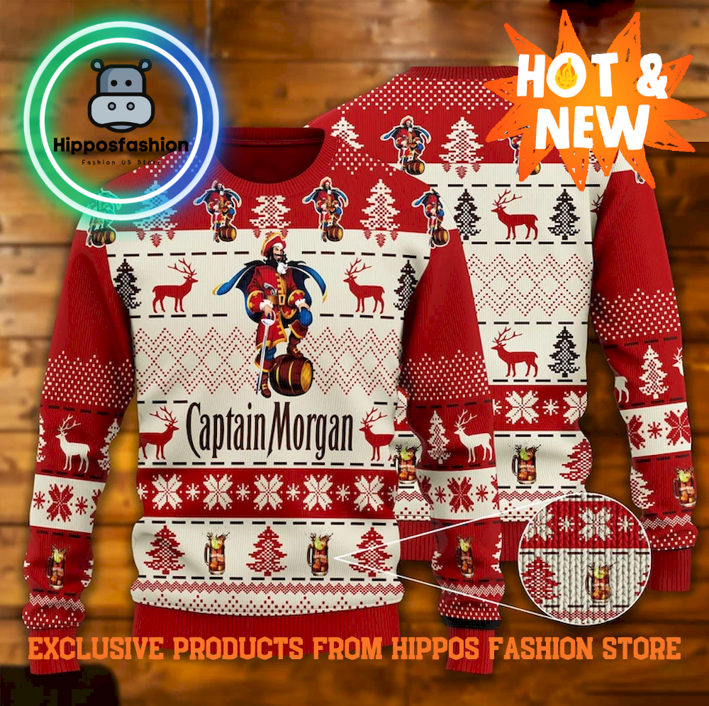 Special Design Captain Morgan Beer D Red Sweater