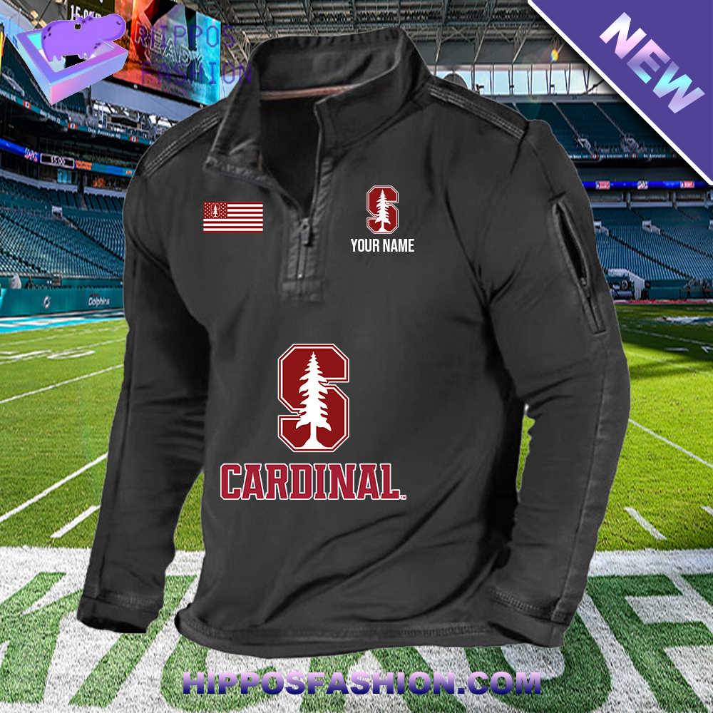 Stanford Cardinal Logo Personalized 1/2 Zip Waffle Top