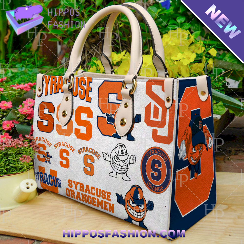 Syracuse Orange Leather Handbag