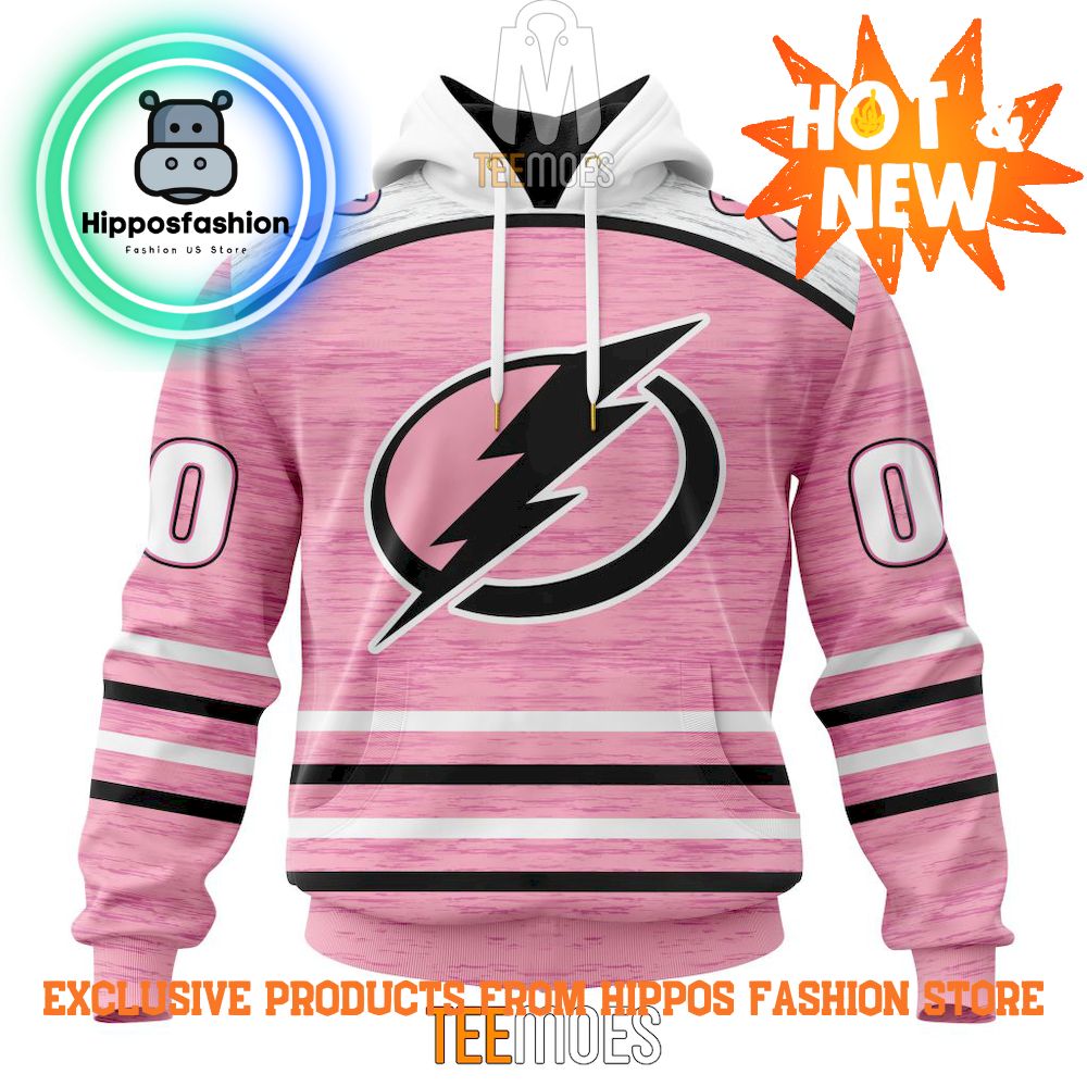 Tampa Bay Lightning Breast Cancer Awareness Light Pink Personalized Hoodie