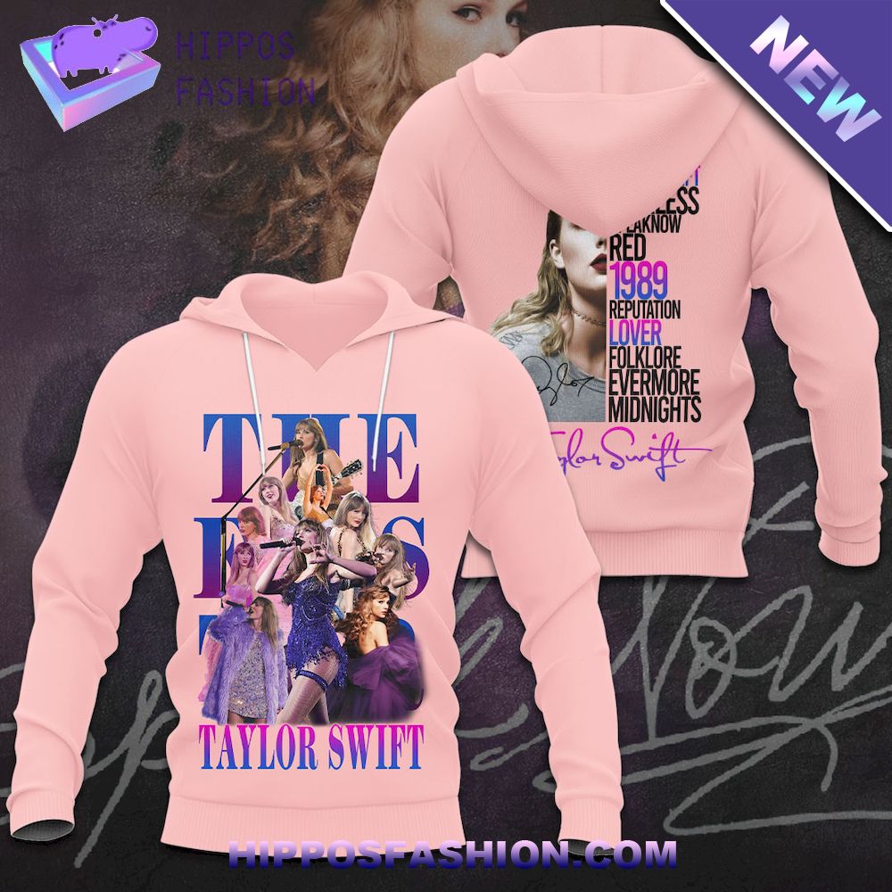 Taylor Swift The Eras Tour Album Pink Hoodie D