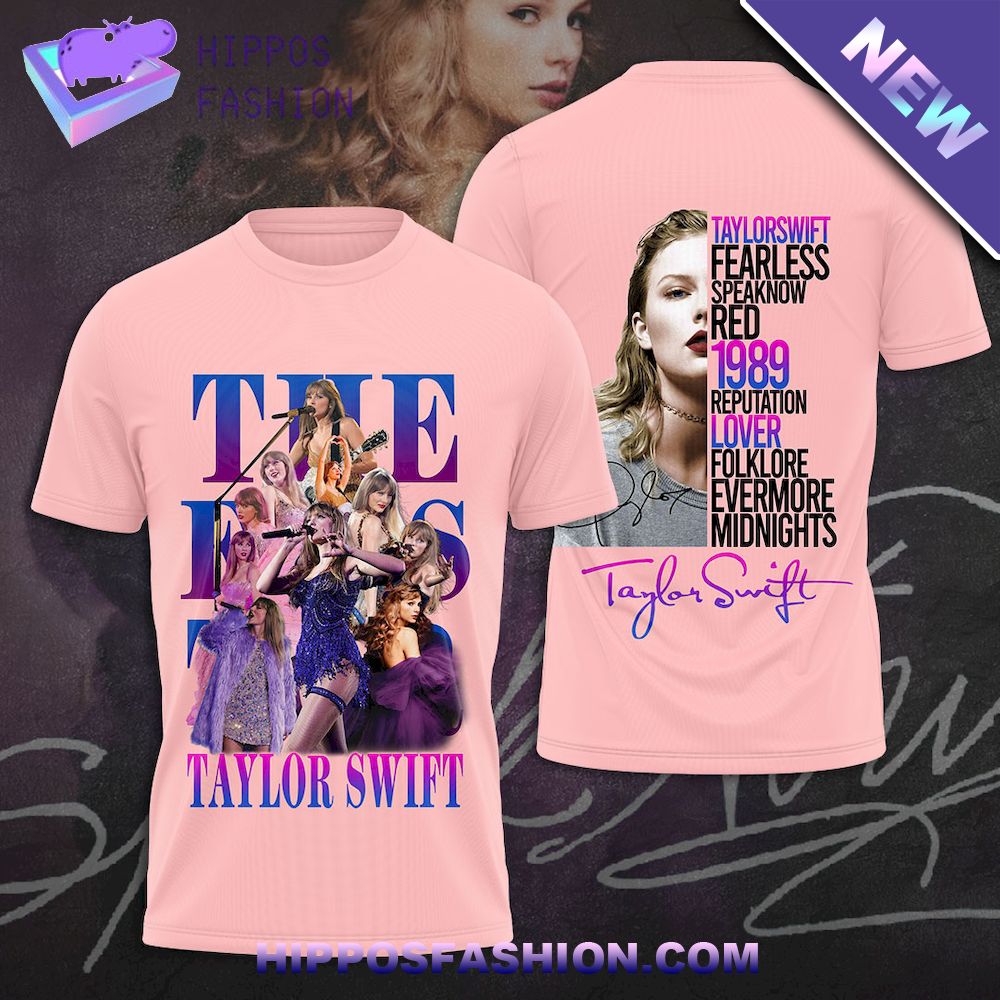 Taylor Swift The Eras Tour Album Pink T Shirt D