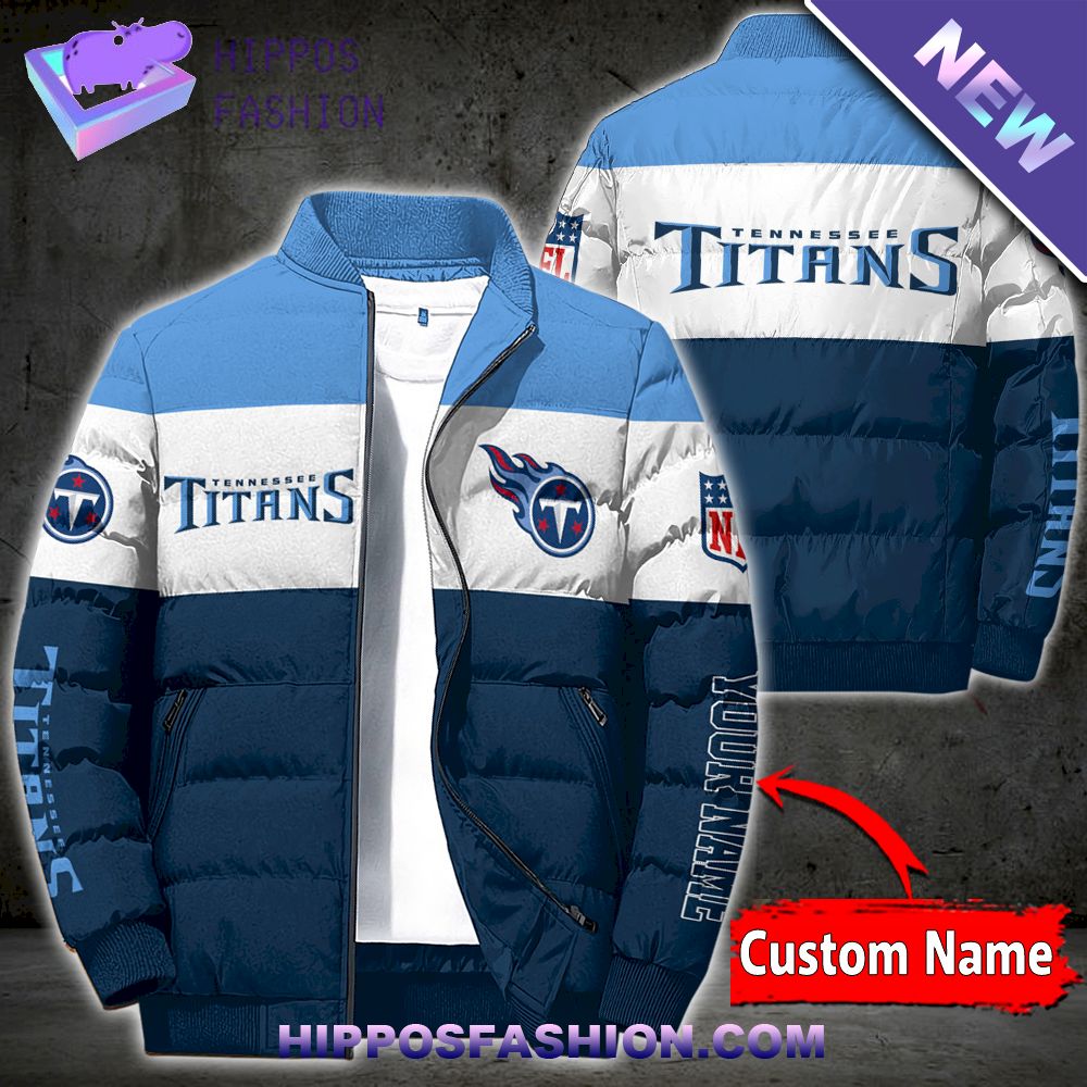 Tennessee Titans Personalized Full Zip Puffer Jacket