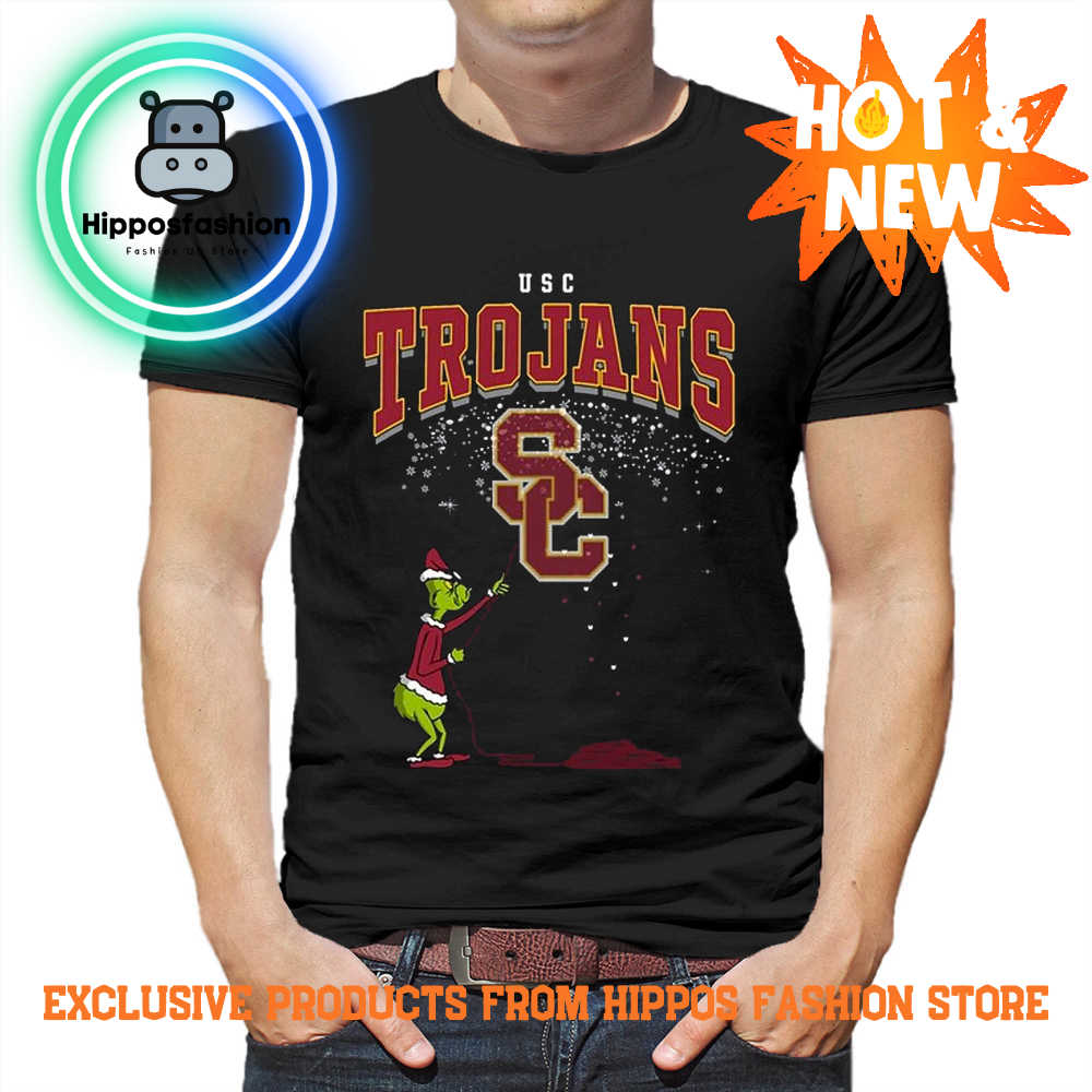 The Grinch USC Trojans Southern California Christmas Football Shirt