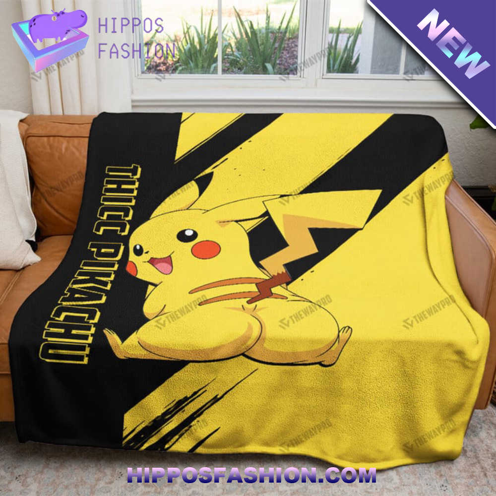 Thicc Pikachu Custom Soft Blanket abht.jpg