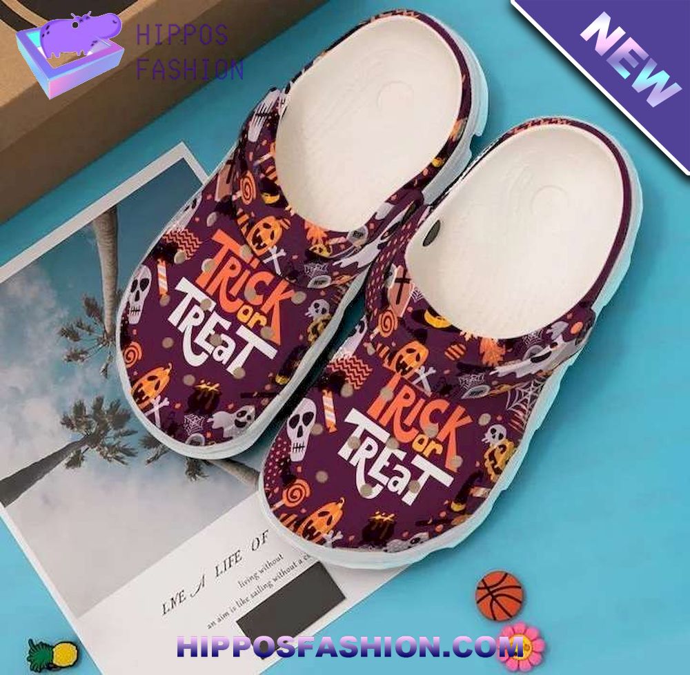 Trick Or Treat Theme Pattern Halloween Personalized Crocs Clog Shoes