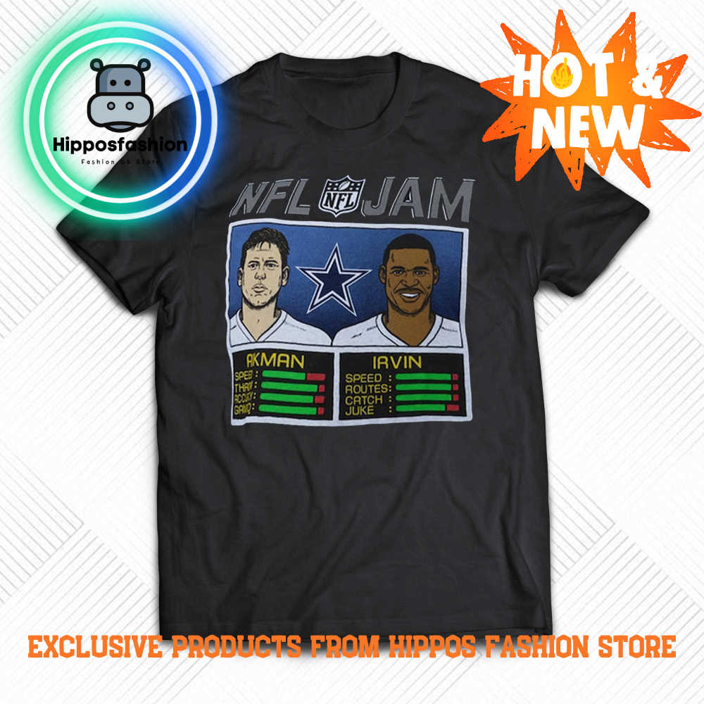Troy Aikman & Michael Irvin Dallas Cowboys Homage NFL Jam Retired T Shirt