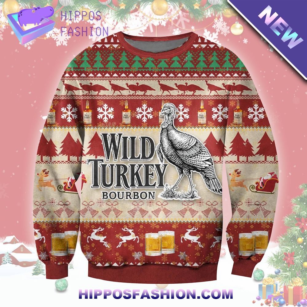 Wild Turkey Ugly Christmas Sweater