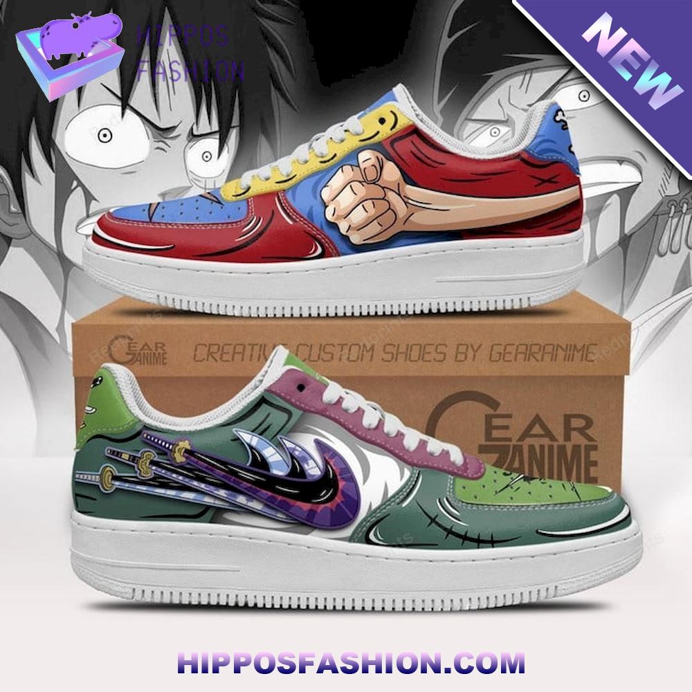 Zoro And Luffy Air Custom Anime One Piece Air Force