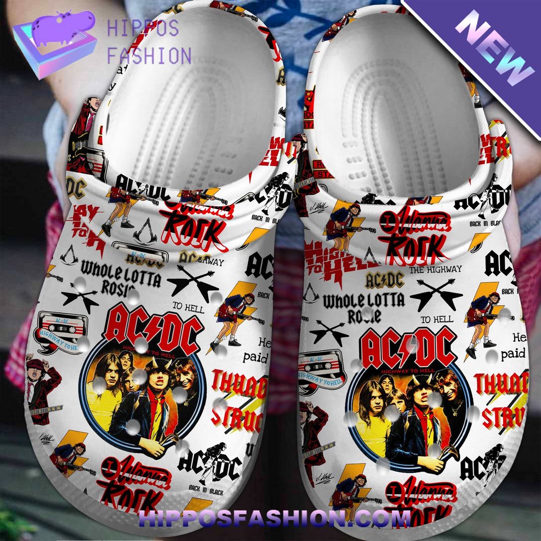 ACDC Rock Band Clogband Crocs Shoes Nice place and nice picture