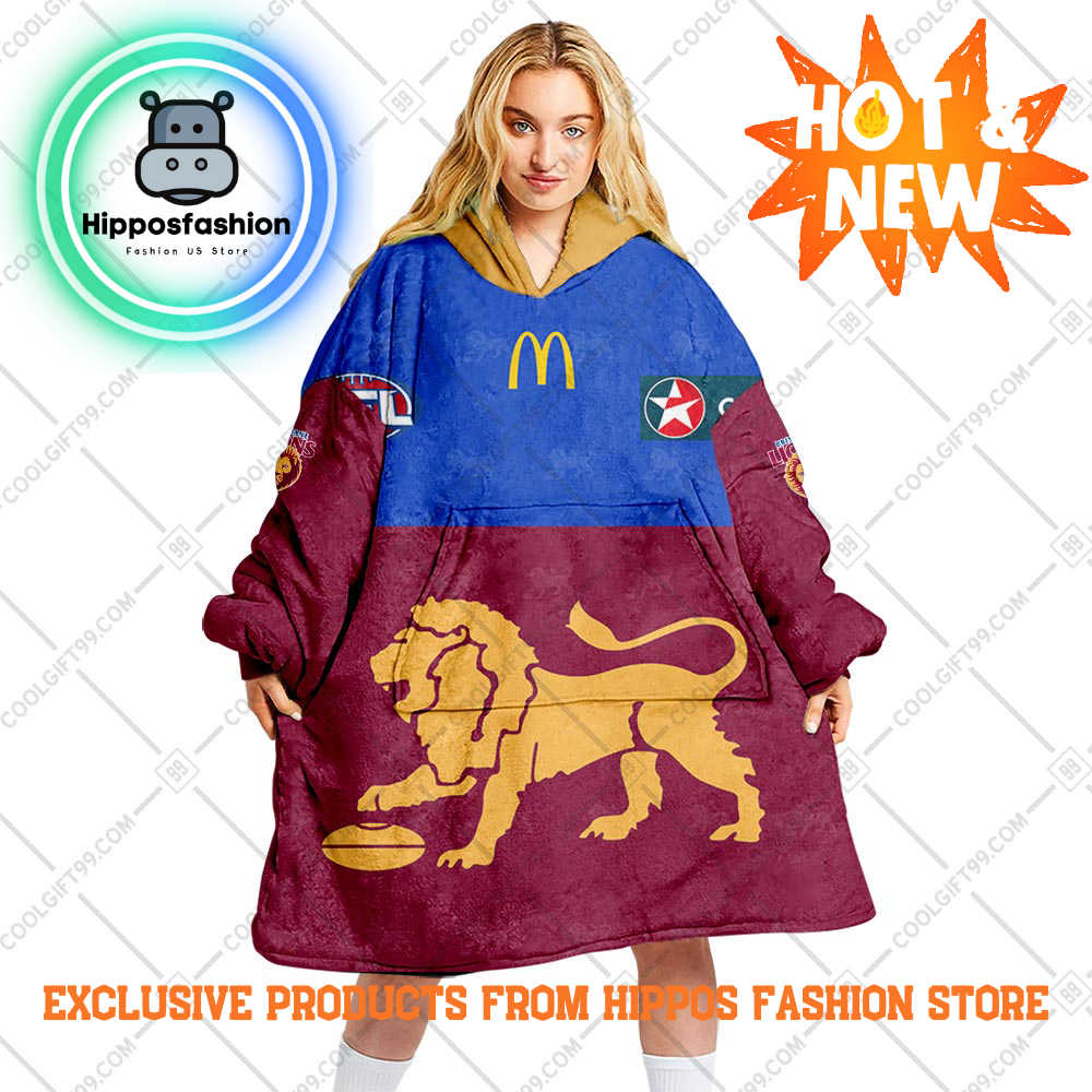 AFL Brisbane Lions Style Personalized Blanket Hoodie