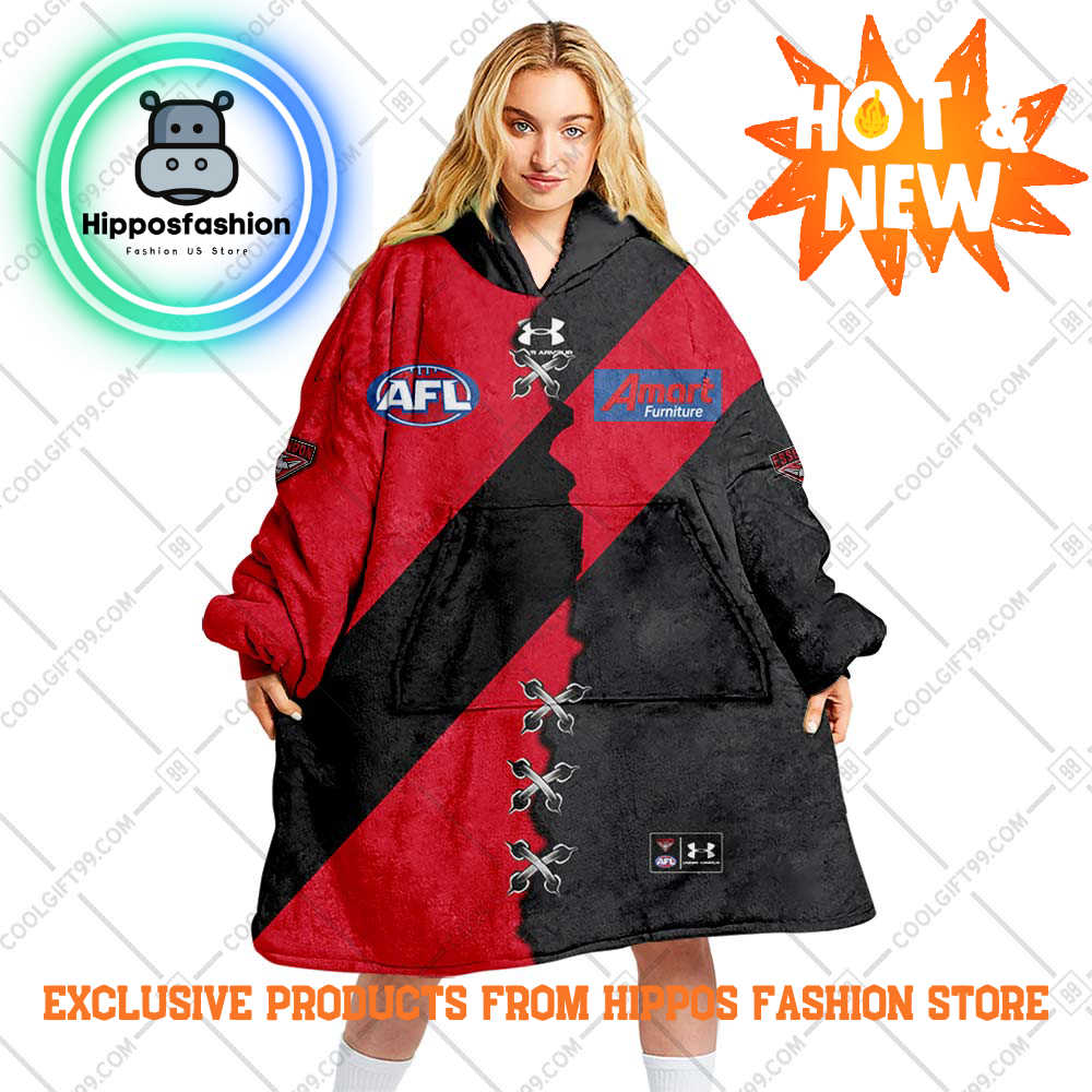 AFL Essendon Bombers Personalized Blanket Hoodie