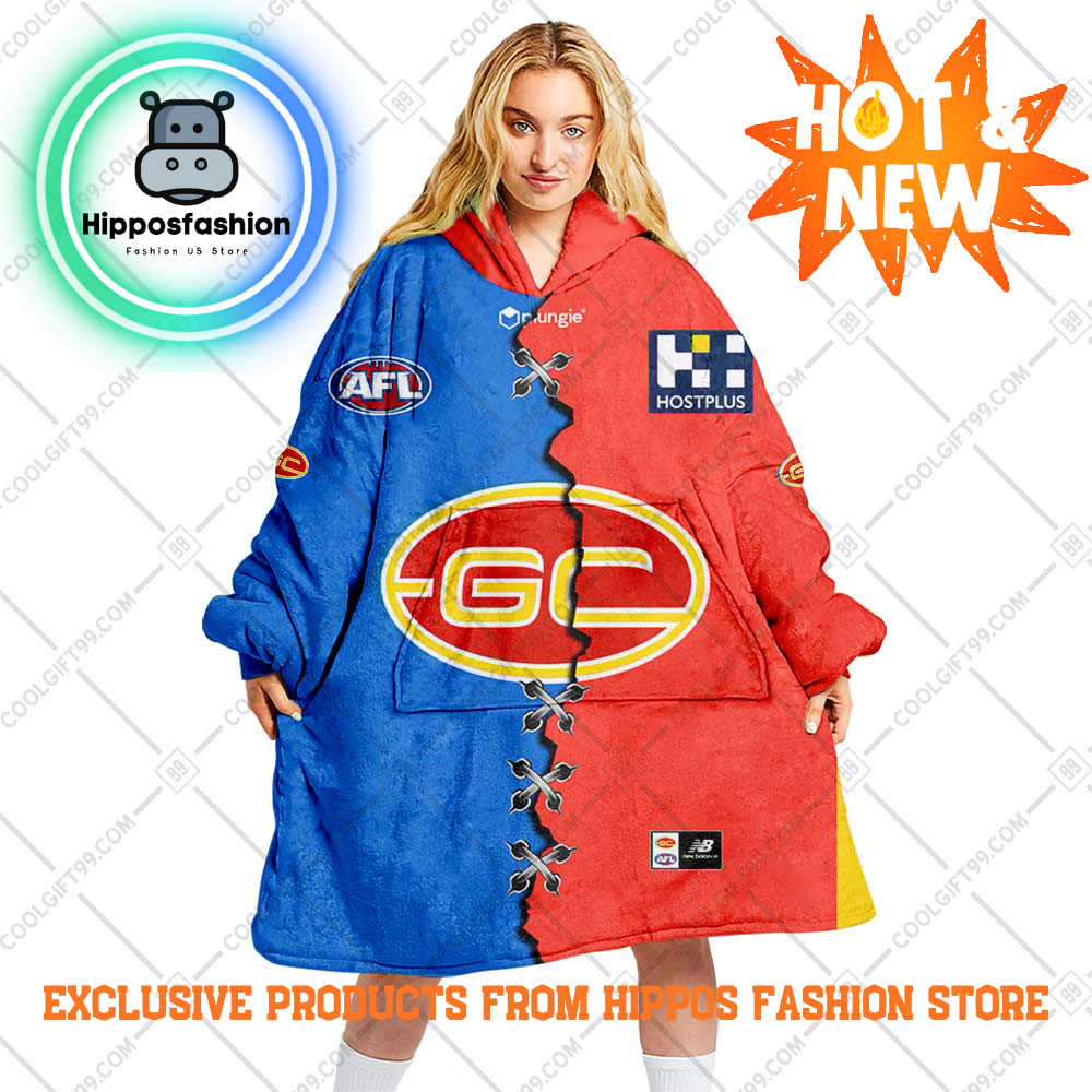 AFL Gold Coast Suns Personalized Blanket Hoodie