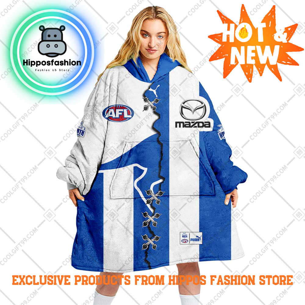 AFL North Melbourne Kangaroos Personalized Blanket Hoodie