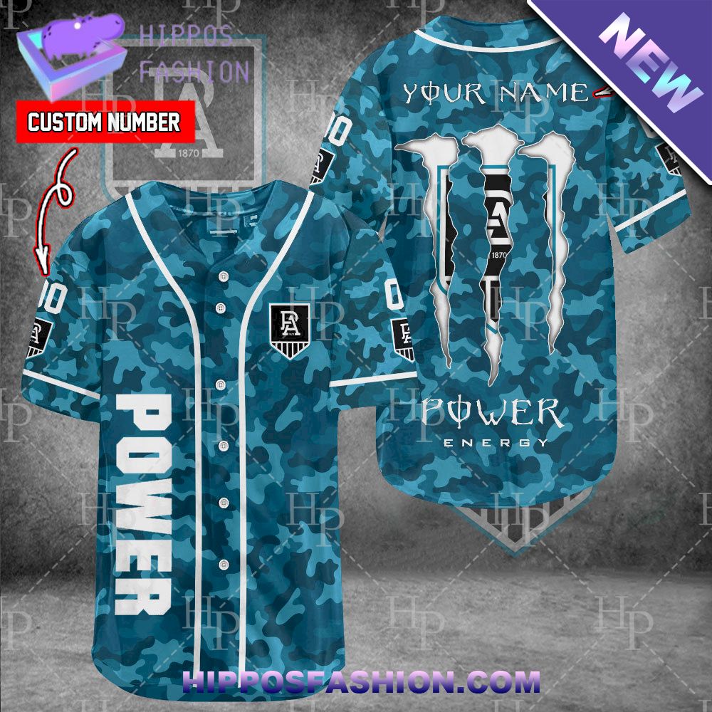 AFL Port Adelaide Power Personalized Baseball Jersey