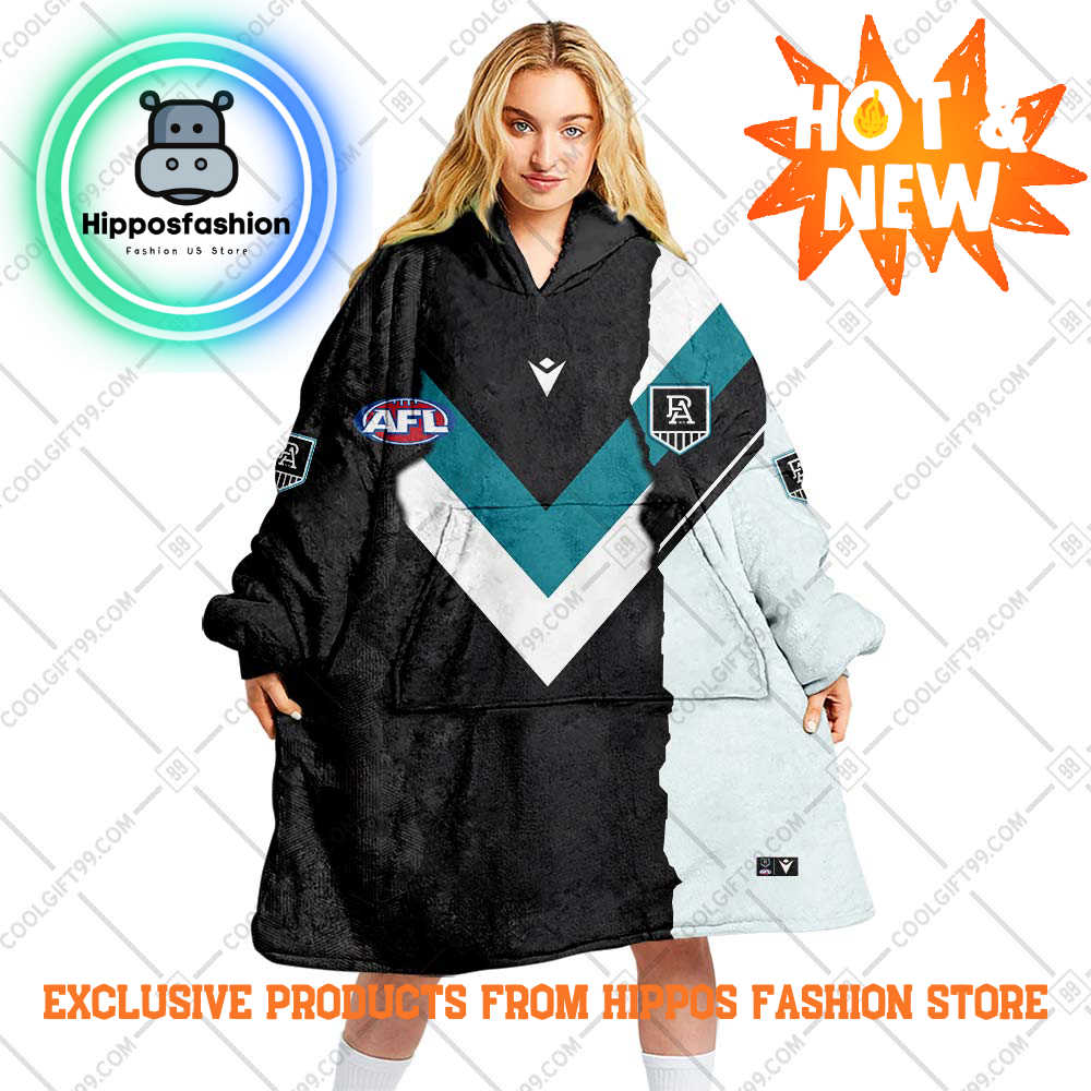AFL Port Adelaide Power Special Personalized Blanket Hoodie comF.jpg