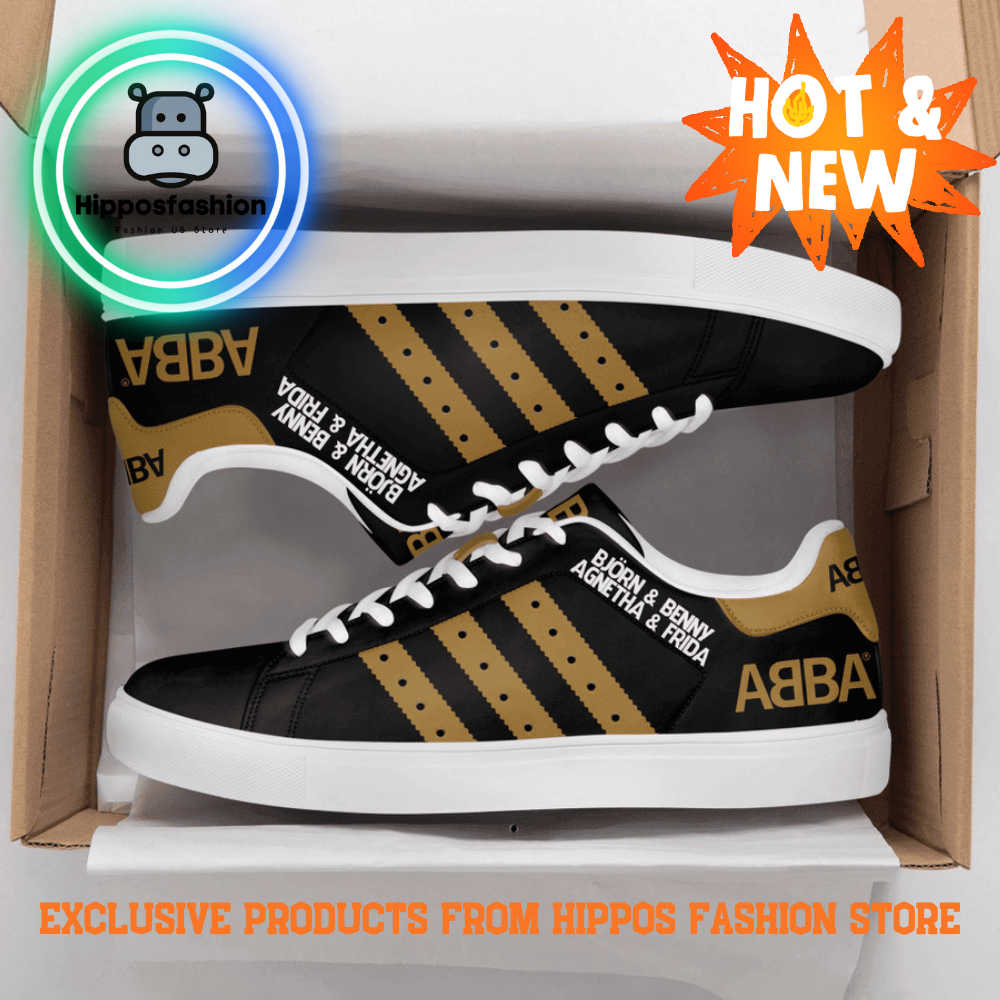 Abba Black Gold Stan Smith Shoes