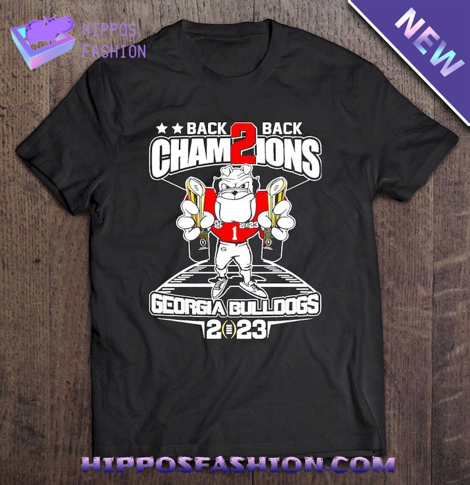Back 2 Back Champions 2023 Georgia Bulldogs Shirt