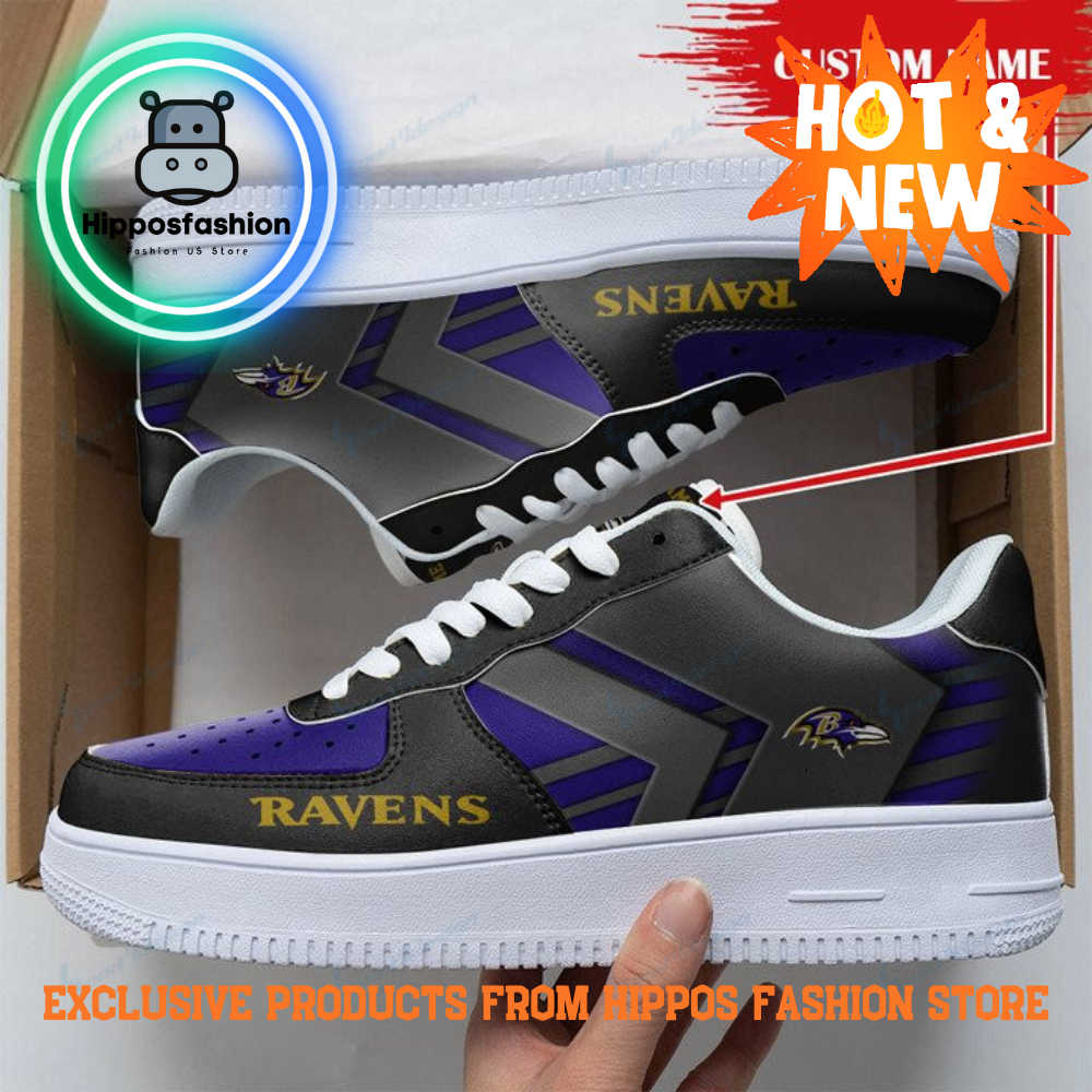 Baltimore Ravens Black Personalized Air Force Sneakers CH.jpg