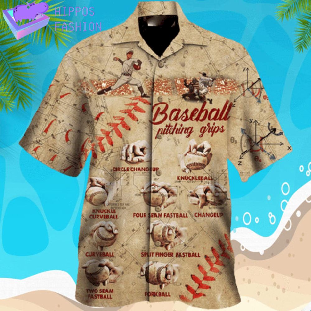 Baseball Pitching Grips Hawaiian Shirt