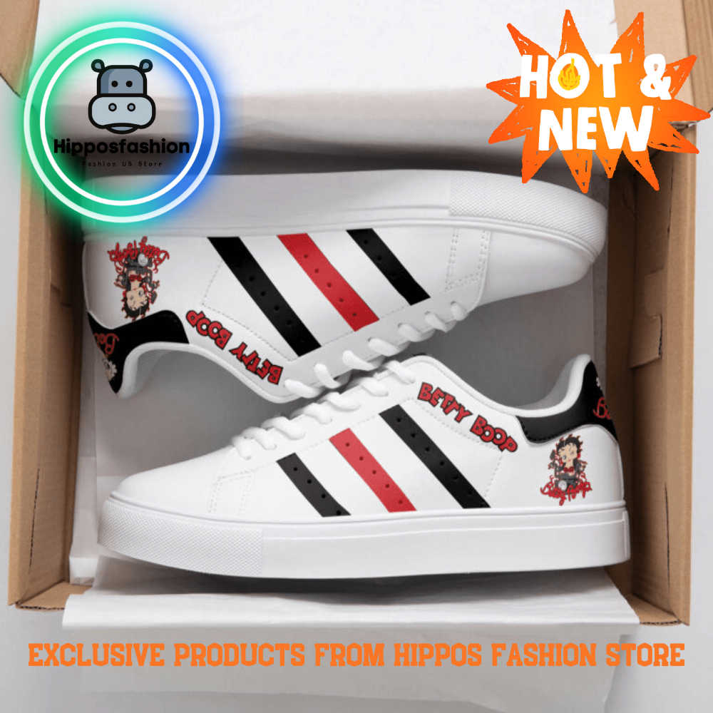 Betty Boop Black Red Stan Smith Shoes