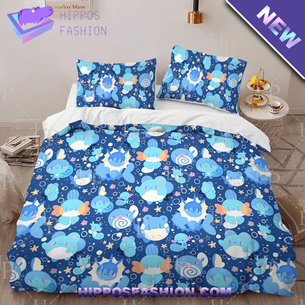 Blue Water Pokemon D Bedding Set