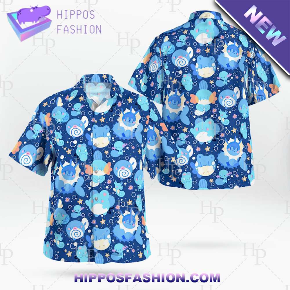 Blue Water Pokemon D Hawaiian Shirt