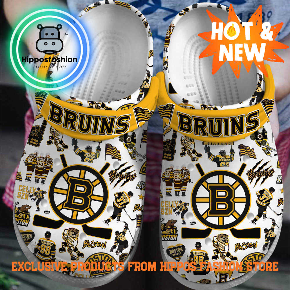 Boston Bruins NHL Ice Hockey Sport Crocs Shoes CxKFT.jpg